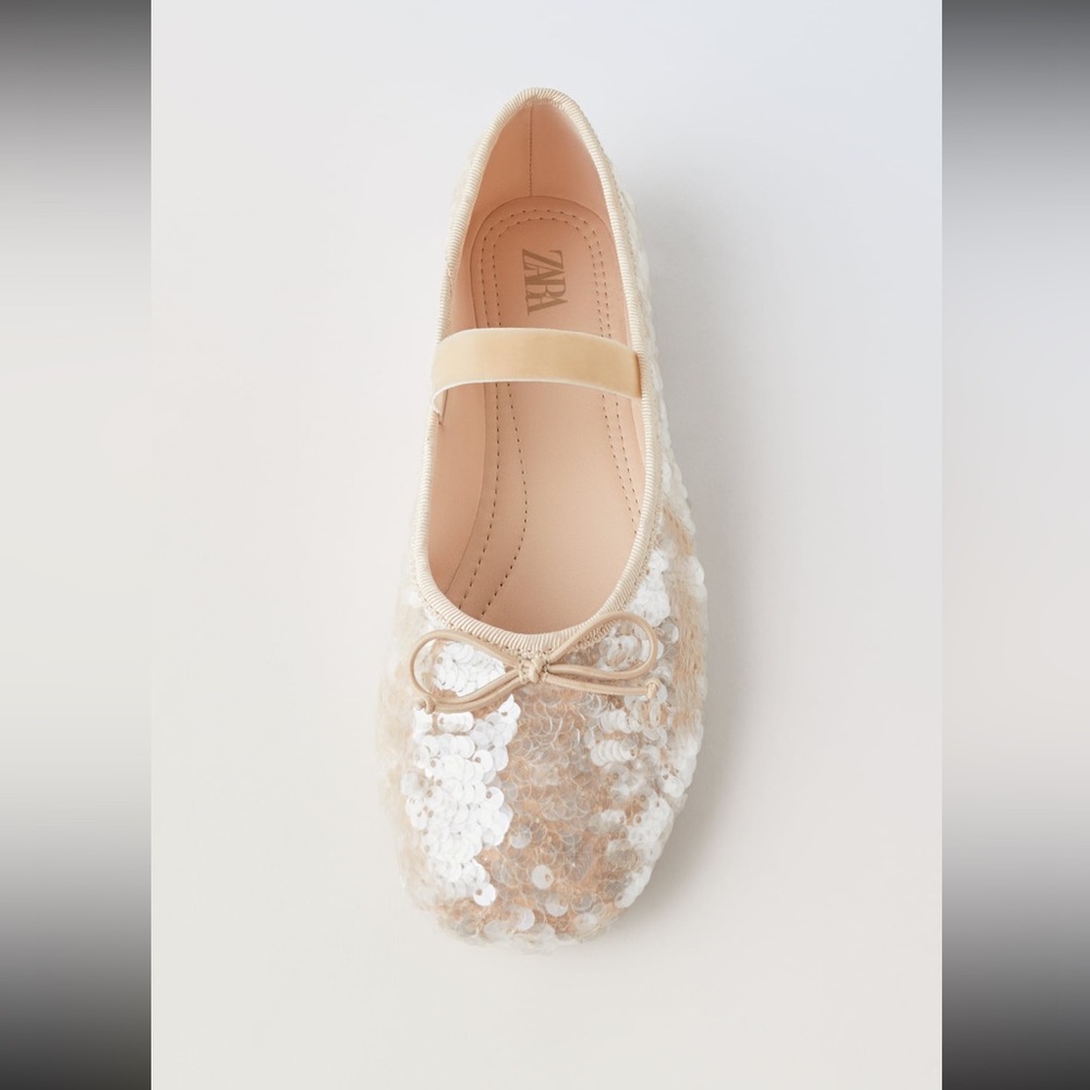 ZARA SEQUIN BALLET FLATS 2546/230 015 - Picture 3 of 5